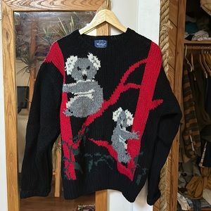Vintage Woolrich koalas 100% wool sweater